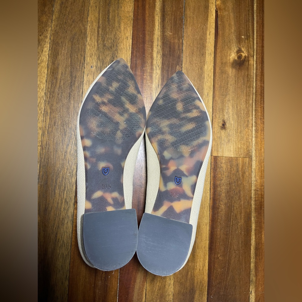 Rothy’s The High Point Sandstone Knit Pointed Toe Flats Women’s Size 10.5 - Picture 6 of 9